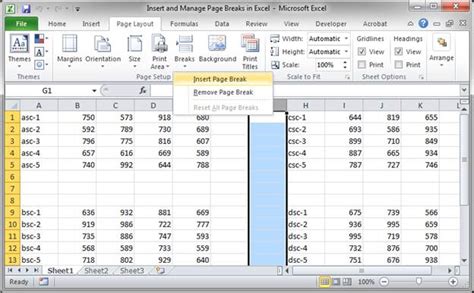 Insert And Manage Page Breaks In Excel