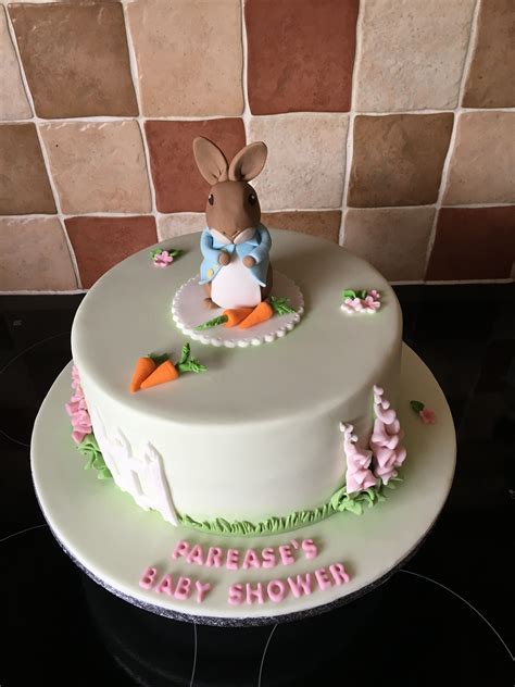 Peter Rabbit Baby Shower Cake Rabbit Baby Peter Rabbit Baby Shower Cakes Baking Desserts