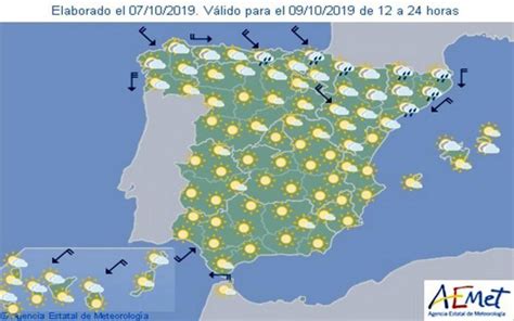 España información del tiempo, el tiempo de hoy y previsión meteorológica para localidades en españa. Aemet: Pronóstico del tiempo en toda España hoy 9 de ...