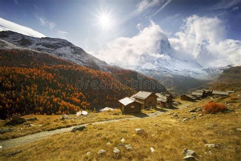 Matterhorn And Autumn Stock Photo Image Of Saturated 162535780