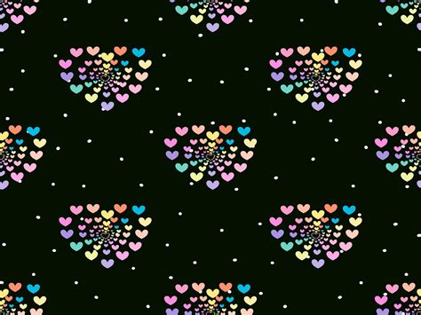 Heart Pastel Rainbow On Black Background 15486703 Vector Art At Vecteezy