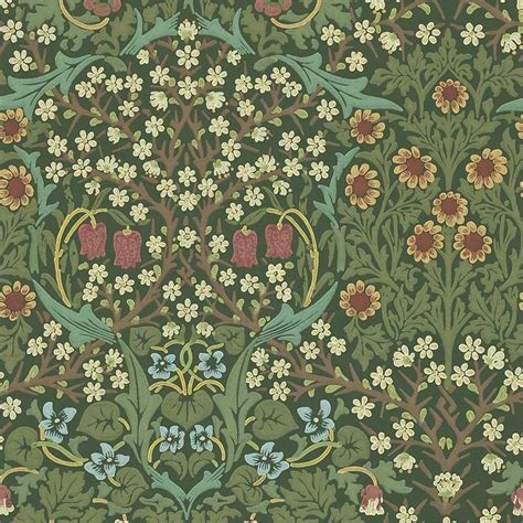 Morris And Co Blackthorn Green Wallpaper 40 Off Samples