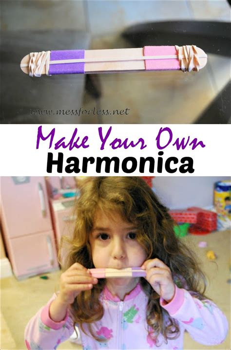 Making Music Homemade Harmonica Preschool Music Craft Activities