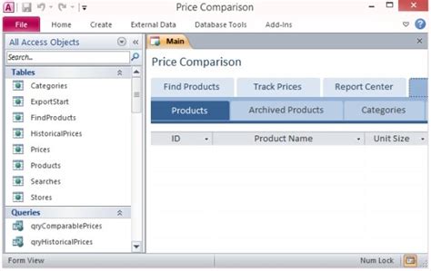 Your custom management information system (mis) will be developed using a relational database we developed a custom manufacturing and production support system for our client to manage the production and support. Desktop Price Comparison Template For Access