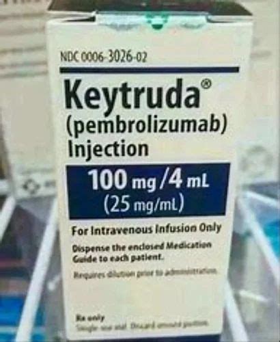 Keytruda 200mg Injection Pembrolizumab 200mg 100 Mg At Rs 70000 Vial