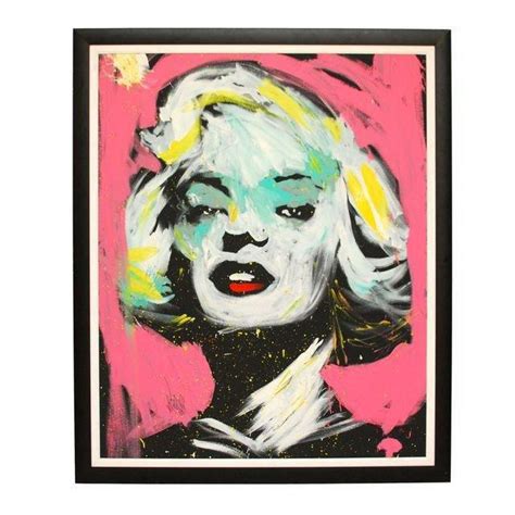 Large Signed Original Framed Painting Marilyn Marilyn Monroe Painting