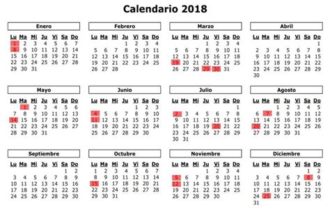 Calendario Y Festivos En Colombia 2018 Tierra Colombiana Festivos