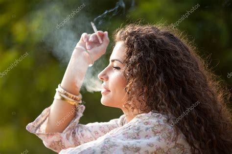 Smoking Woman ⬇ Stock Photo Image By © Cokacoka 11400884