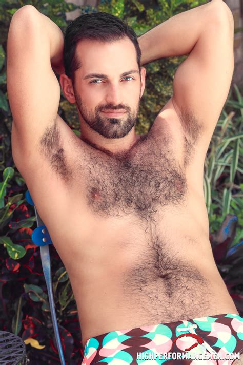 Hairy Hunk Rich Kelly Posing Naked Outdoors
