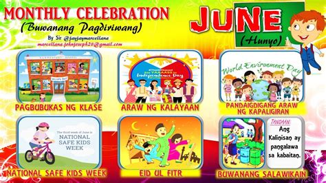 Monthly Celebration Classroom Posters Elementary June Activities