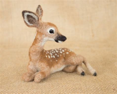 Made To Order Needle Felted Deer Fawn Custom By Thewoolenwagon Needle
