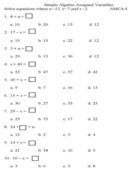 Algebra Practice Worksheets Worksheeto Com