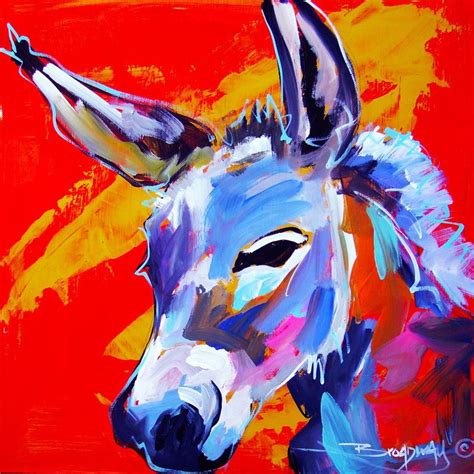 A Cute Donkey Painting 12x12 Etsy Animal Paintings Farm Animal