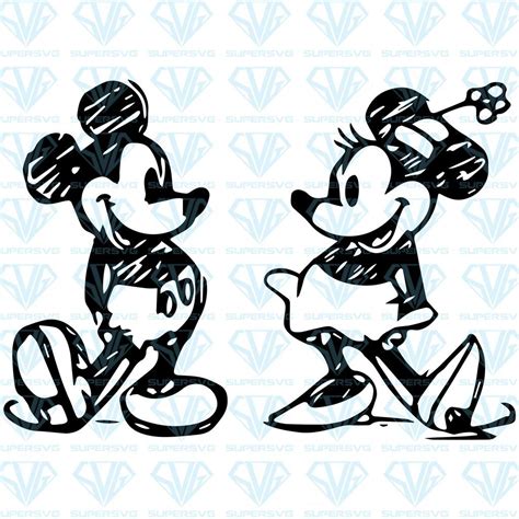 Mickey And Minnie Mouse Svg Files For Silhouette Files For Cricut Svg