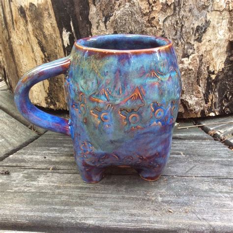 Tripod Mug Pottery Arctic Blue Mugs