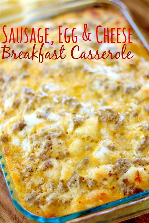 Sausage Egg And Cheese Biscuit Casserole Recipe Breakfast Recipes