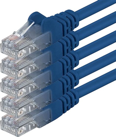 1attack 05m Blue 5 Pieces Ethernet Gigabit Lan Network Cable