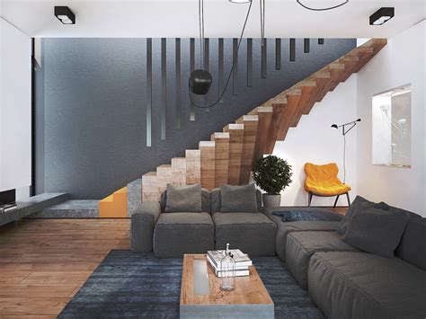 Trendy Home Interior Design Ideas With Super Unique Staircase As The