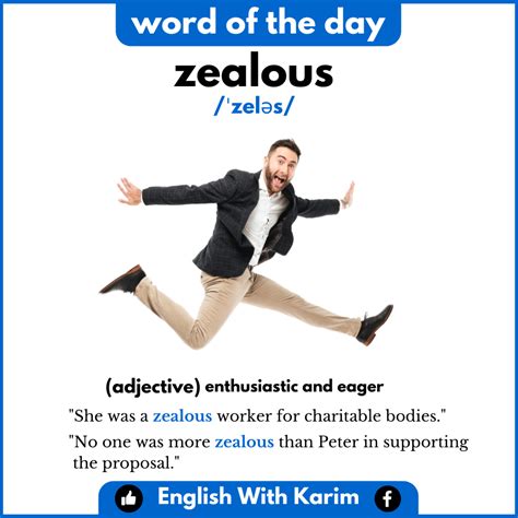Word Of The Day Zealous Someone Who English With Karim