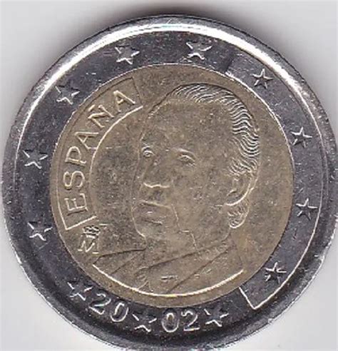 2 Euro Espagne 2002 Portrait Du Roi Juan Carlos De Profil Type B