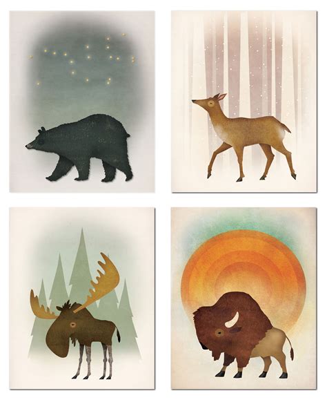 With a stainless steel pump and 4 assorted jar sizes in half pint, pint size (wide mouth). Rustic Deer Bear Bison and Moose Set by Ryan Fowler; Cabin Lodge Decor; Four 8x10in Paper Poster ...