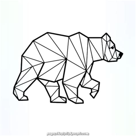 Exceptional The Geometric Bear | Geometric bear, Geometric art, Geometric animals
