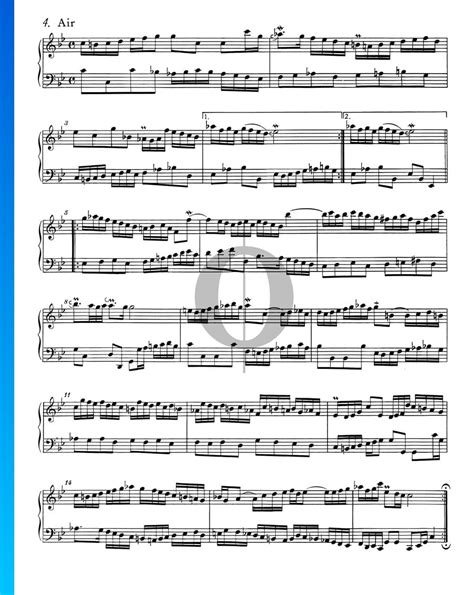 Französische Suite Nr 2 c Moll BWV 813 4 Air Noten Piano Solo von Johann Sebastian Bach
