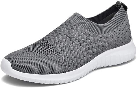 Lancrop Mens Sock Walking Shoes Comfortable Slip On Easy Office Sneakers