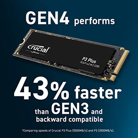 Crucial P3 Plus 4tb Pcie Gen4 3d Nand Nvme M2 Ssd Up To 5000mbs