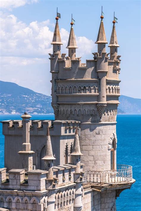 Castle Of Swallows Nest On The Black Sea Coast Crimea It Is A Famous