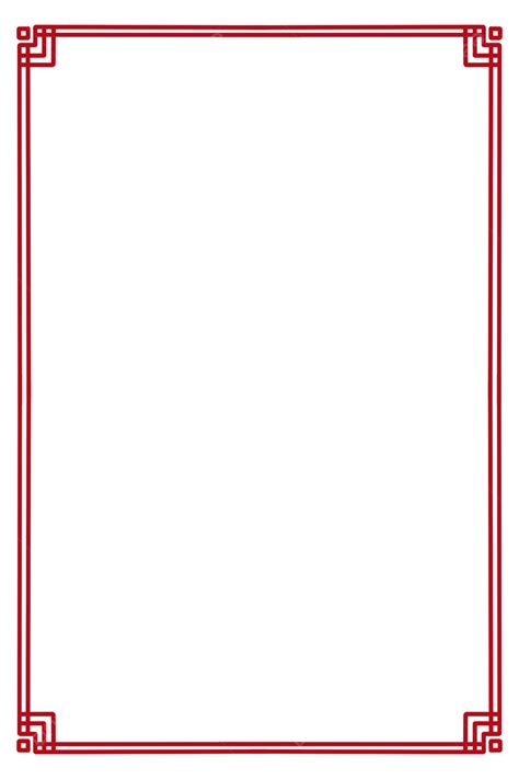 Red Chinese Pattern Border Frame Pattern Chinese Style Png