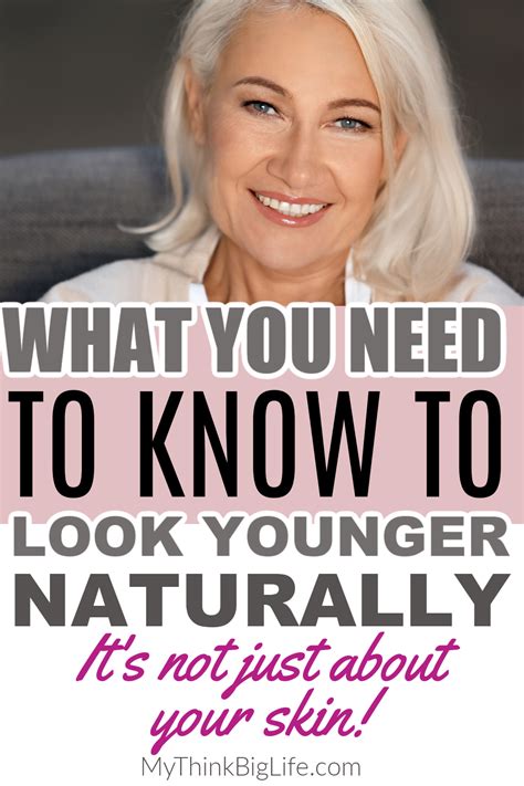 Picture Of Woman With The Words What You Need To Know To Look Younger