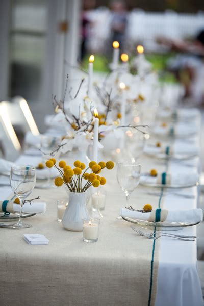 Yellow Teal Burlap Modern Table Ideas Elizabeth Anne Designs The