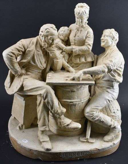 Large Plaster Statue Checkers Up At The Farm Bhd Auctions