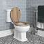 Milano Richmond  White Traditional Toilet With Cistern And Wooden Seat