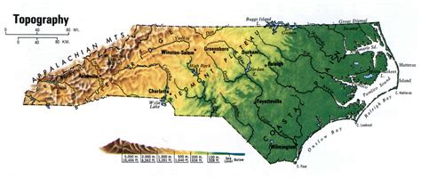 Topographic Map Of North Carolina Map Gambaran