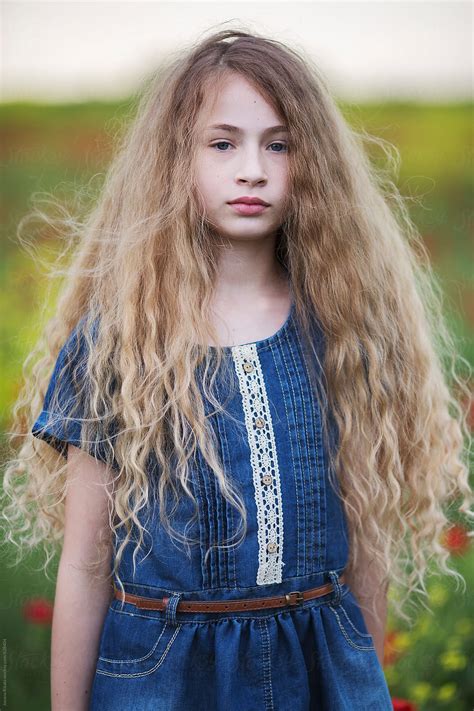 Portrait Of A Little Girl In Nature By Stocksy Contributor Jovana