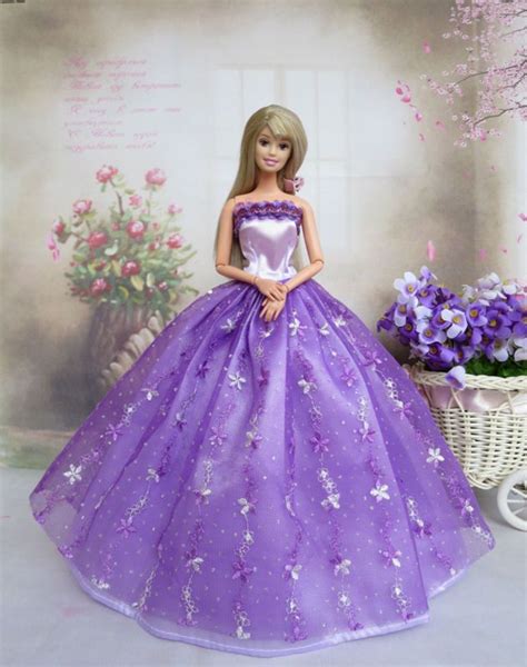 BArbie Doll Dress In Purple Colour Dresses Barbie Dress Doll Dress