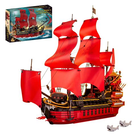 Buy Mocdiy Pirate Ship Model Building Set Queen Annes Revenge Pirate Ship Model 3694 Pcs