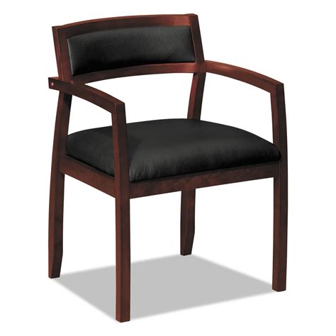 Hon Topflight Leather Guest Chair 225 X 22 X 31 Black Seat