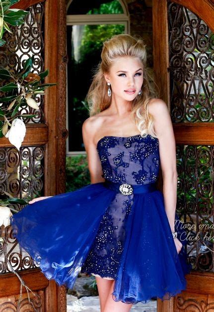 Strapless Short Mini Royal Blue Tulle Lace Beaded Cocktail Prom Dress