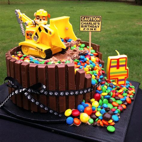Paw patrol birthday cake design. PAW PATROL 'RUBBLE' BIRTHDAY CAKE | Paw patrol birthday ...