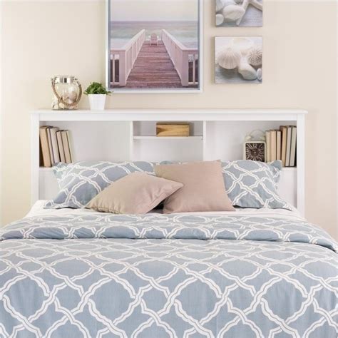 Bowery Hill Full Queen Bookcase Headboard In White Cymax Business