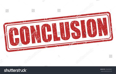 Conclusion Grunge Rubber Stamp On White Stock Vector 334433897