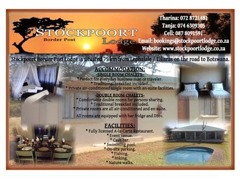 Stockpoort Border Post Lodge Lephalale Ellisras Accommodation Tourism