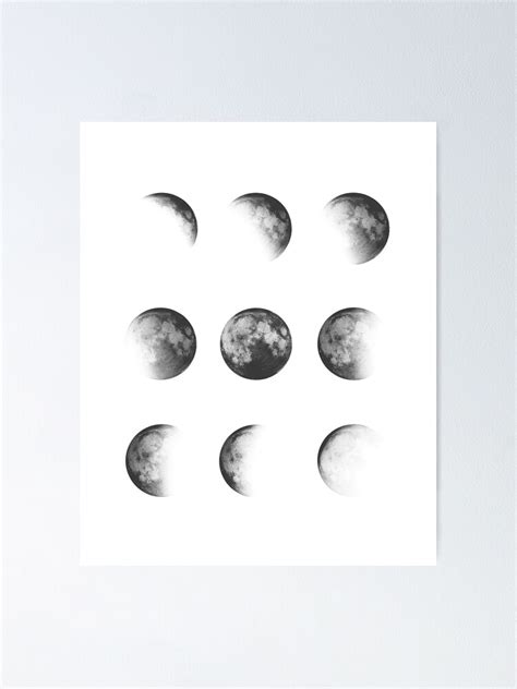 Moon Phases Design Poster For Sale By Nordikart Redbubble