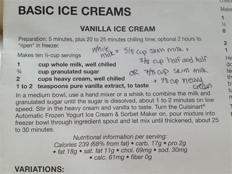 Homemade vanilla ice cream recipe. Cuisinart Ice Cream Maker - Basic Ice Cream Recipe ...