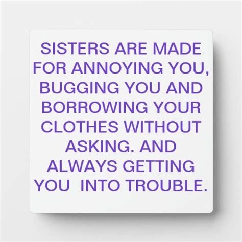 Annoying Sisters Display Plaque Zazzle