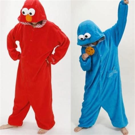 Elmo And Cookie Monster Onesies Cookie Monster Pajamas Fancy Dress