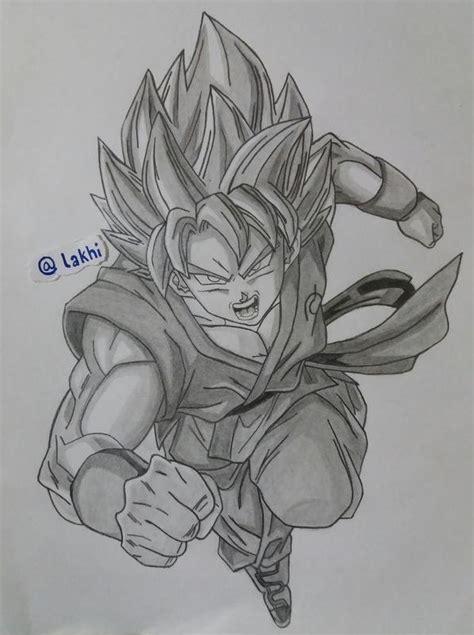 Pencil sketch of cartoon character goku desipainters com. Drawing of Goku for Dragon Ball Lovers - Visual Arts Ideas